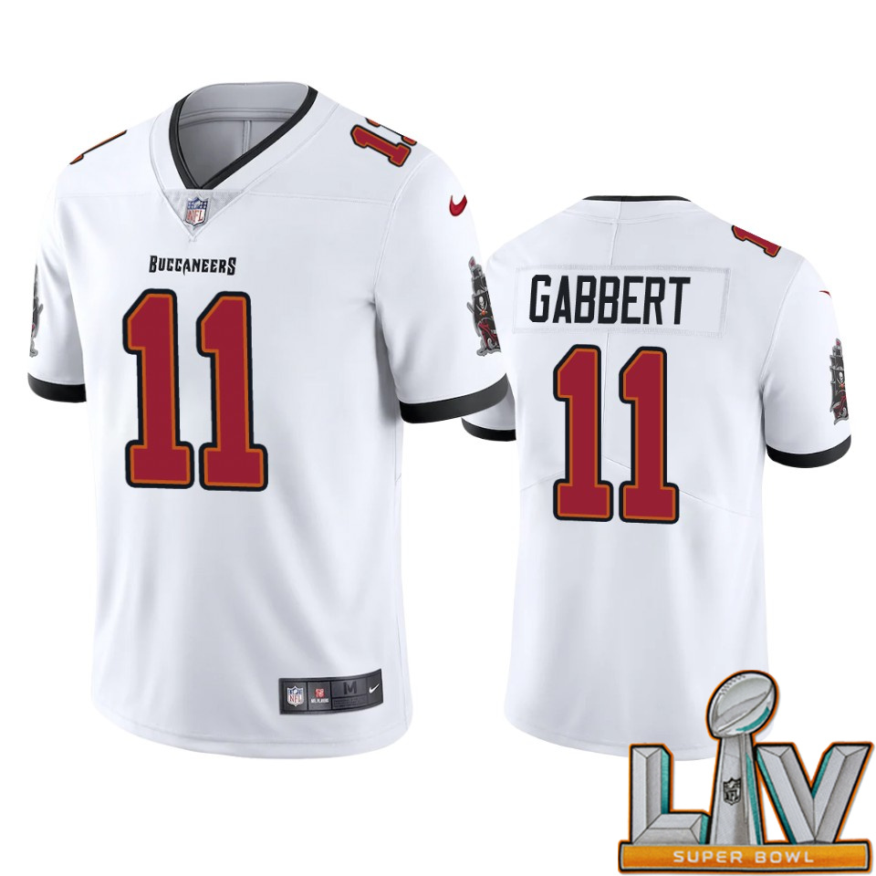 Super Bowl LV 2021 Tampa Bay Buccaneers Men Nike NFL #11 Blaine Gabbert White Vapor Limited Jersey